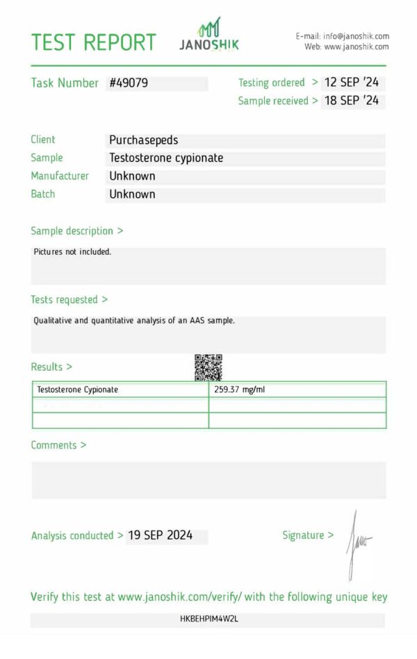 Test Cypionate 250mg/per ml - Image 2